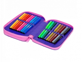 Coolpack Jumper 2, piórnik podwójny - Purple Scrible (D066341)