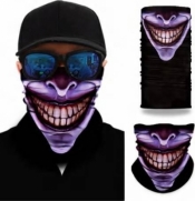 Chusta bandana antybakteryjna - fioletowy Joker