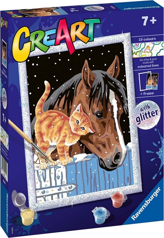 Malowanka CreArt dla dzieci: Koń i kotek (20217)
