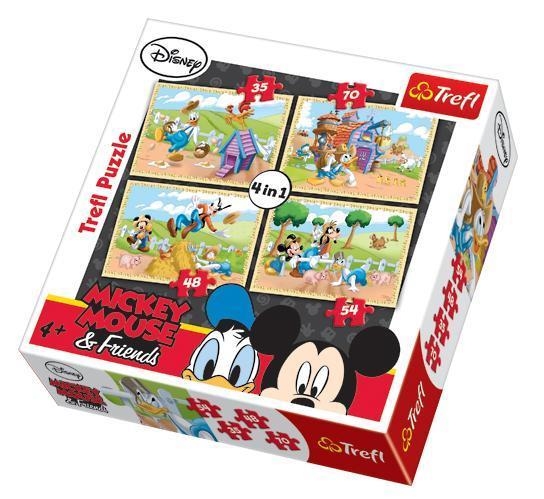 Puzzle 4w1 Myszka Miki i Przyjaciele Na farmie
	 (34117)