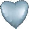  Balon foliowy Lustre Pastel niebieski serce 43cm