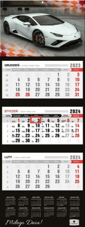Kalendarz 2024 trójdzielny Lamborgini KT-2 v.58
