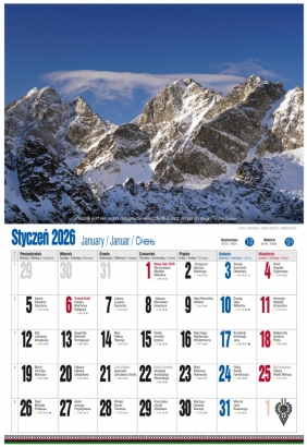 Kalendarz 2026 ścienny albumowy - Tatry po zbóju!!!