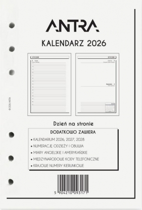 Wkład kalendarzowy 2026 A5 DNS