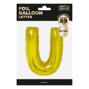 Balon foliowy Godan Litera U Złota 89cm