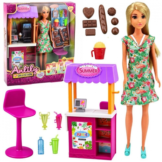 <img src='https://webimage.pl/pics/171/4/d5907990204171.jpg' style='height:440px' /> Lalka Anlily Sprzedawczyni ze stoiskiem akcesoria