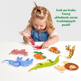 Puzzle progresywne - Dzikie zwierzątka