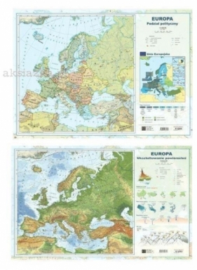 Mapa Europy A2 Dwustronna laminowana (10szt) - Praca zbiorowa