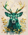  Malowanie po numerach BRUSHME 40x50 cm Gold Szmaragdowa Korona Lasu