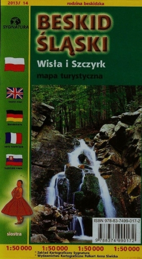 Beskid Śląski Wisła i Szczyrk Mapa turystyczna 1: 50 000