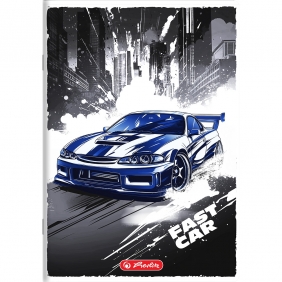 Zeszyt Fast Car A5/32k linia podwójna kolorowa, 1 szt