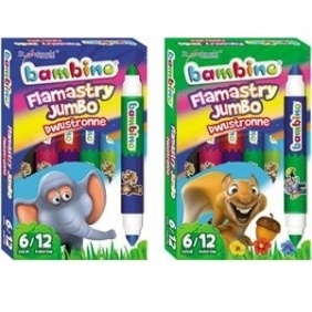 Flamastry dwustronne Jumbo Bambino, 12 kolorów