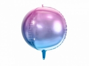 Balon foliowy Partydeco Kula ombre, fioletowo-niebieski, 35cm 14cal (FB39-014)