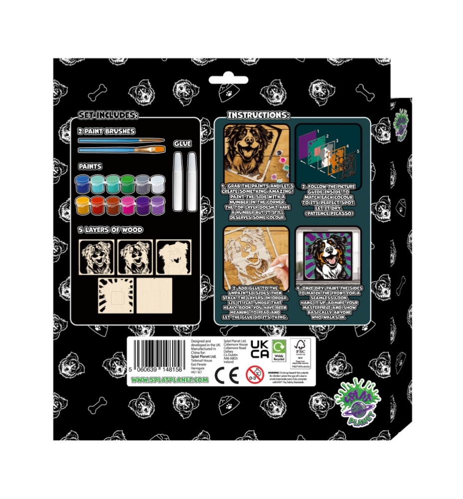 Zestaw do tworzenia obrazów z drewna - pies