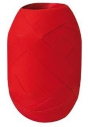 Wstążka kłębuszek 20m/10mm - matowa czerwona