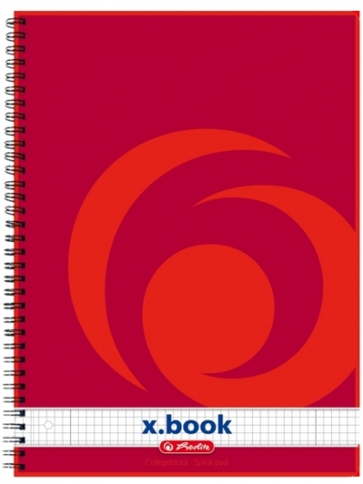 Brulion na spirali A4/70k kratka - X-Book