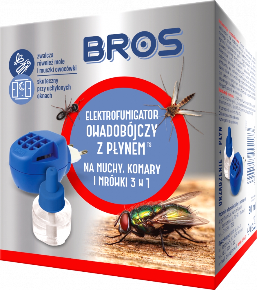 BROS elektro + płyn na muchy, komary i mrówki
