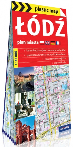 Łódź foliowany plan miasta 1:22 000