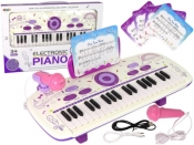 Pianino elektryczne różowe USB MP3