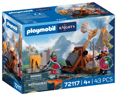 <img src='https://webimage.pl/pics/174/1/d4008789721174.jpg' style='height:440px' /> Playmobil Katapulta rycerza herbu Lew 72117