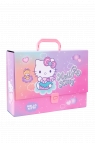 Coolpack, Teczka przestrzenna tekturowa A4 z gumką  Hello Kitty - Pink 1