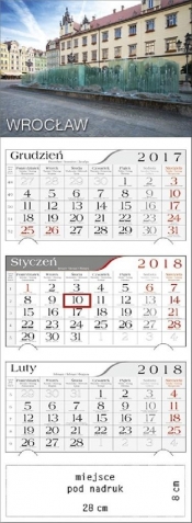 Kalendarz 2018 Trójdzielny Wrocław
