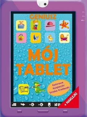 Tablet z naklejkami Geniusz
