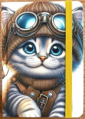 Notatnik ozdobny A6/64K kratka TW Kot lotnik