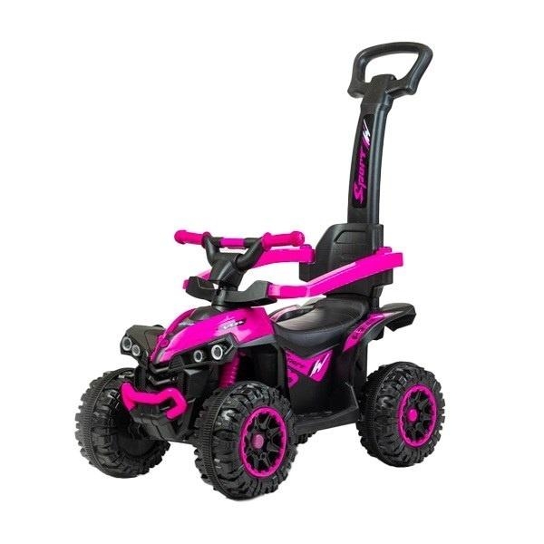 Jeździk z rączką różowy