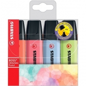 Zakreślacze Stabilo Boss Pastel, etui 4 kolory (70/4-3)