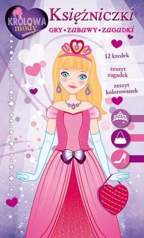Księżniczki Gry zabawy zagadki Zestaw kreatywny z kredkami