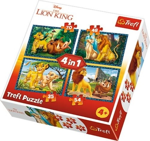 Puzzle 4w1: Król Lew i przyjaciele (34317)