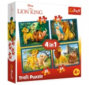 Puzzle 4w1: Król Lew i przyjaciele (34317)