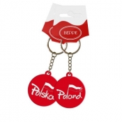 Breloczek Poland/Polska okrągły dwustronny