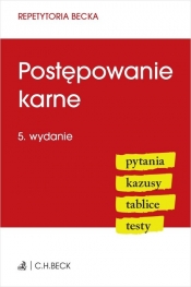 Postępowanie karne. Pytania. Kazusy. Tablice. Testy