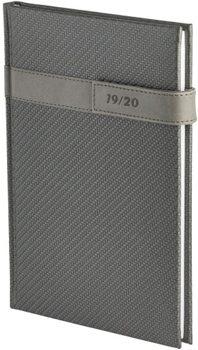 Kalendarz nauczyciela 2019/20 A5T Carbon magnes Szary (A5TN100B-SZARY)