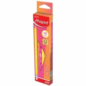 Ołówek z gumką HB neon (12szt) MAPED