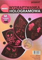 Wydrapywanka hologramowa A4 różowa