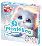 Plastelina szkolna - Kotki, 6 kolorów