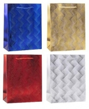 Torebka ozdobna 31x40x12cm hot-stamp mix ROZETTE