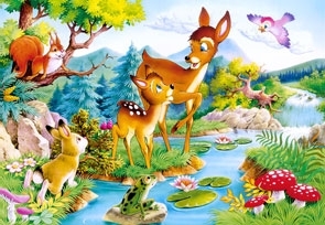 120x PUZZLE KARTONOWE BAMBI WIEK 5+