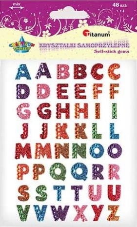 Kryształki samoprzylepne litery Dodatek dekoracyjny Craft-fun naklejka