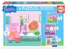 Puzzle 12+20+25+25 Świnka Peppa G3