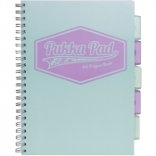 Kołozeszyt A4/100k Pukka Pad Project Book Pastel kratka - morski (8630S(TL)-PST)