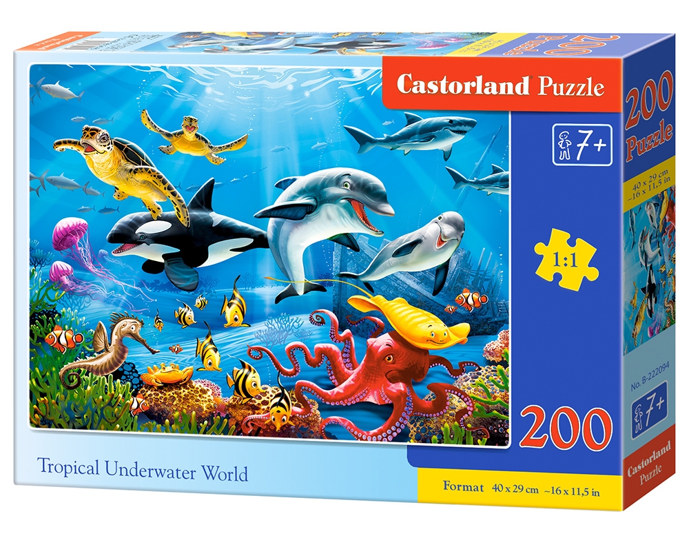 Castorland, Puzzle 200: Tropical Underwater World (B-222094)
