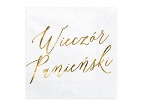 Serwetki Partydeco Wieczór panieński, biały, 33x33cm - biała 330mm x 330mm (SP33-91-019ME)