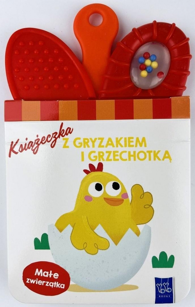 Książeczka z gryzakiem i grzechotką. Zwierzątka