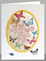 Karnet PM502 wycinany + koperta Motyle i kwiat