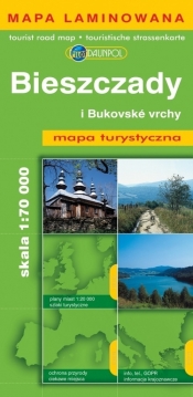 Bieszczady i bukovske vrchy Mapa turystyczna 1:70 000 laminowana