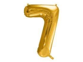Balon foliowy Partydeco cyfra 7 złota, 86 cm (FB1M-7-019)